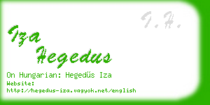 iza hegedus business card